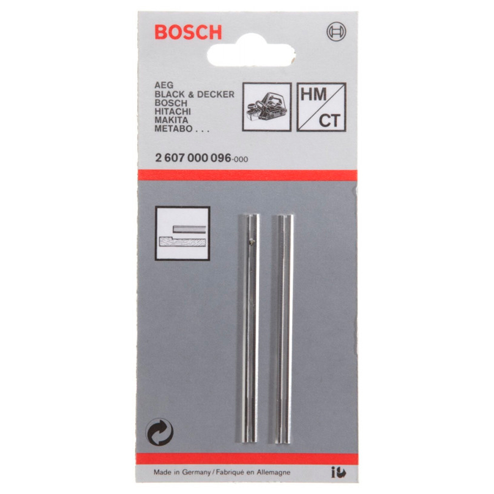 Jogo de Facas para Plaina Bosch 82 mm Metal Duro com 2 Unidades
