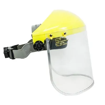 Protetor Facial Proteplus 8" Incolor com Carneira Amarela